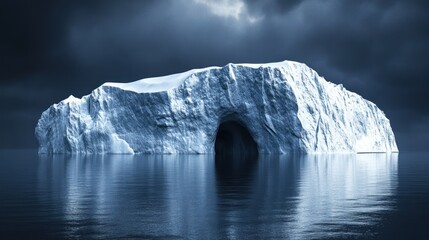 Iceberg in a stormy sea