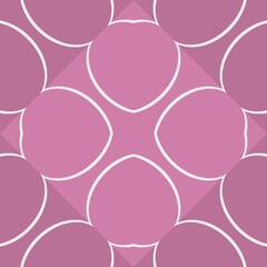 Pink petal-like shapes create a geometric pattern with a meeting point in the center, outlined with white borders. The symmetry and repetition provide a sense of balance and rhythm.