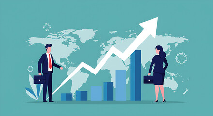 business man with graph