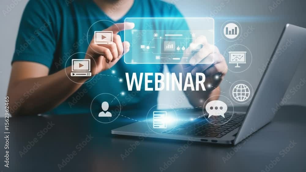 Poster copyright blocks with scales and shield in front of person using a laptop computer on a table