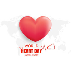 happy international heart day background for medical support and awareness