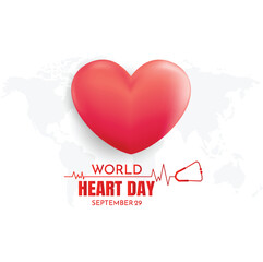 happy international heart day background for medical support and awareness