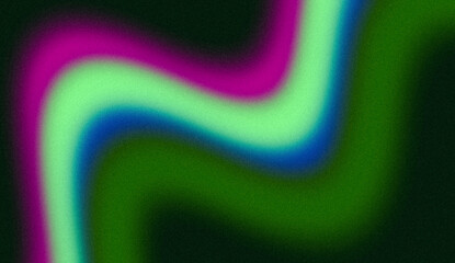 Vibrant gradient shape purple blue green color grainy background, poster design