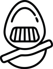 Vector art of futuristic egg incubator, isolated on white background