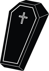 Death, Mortality, and the Afterlife A Symbolic Coffin Illustration