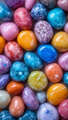 Colorful Abstract Stone Arrangement with Organic Textures