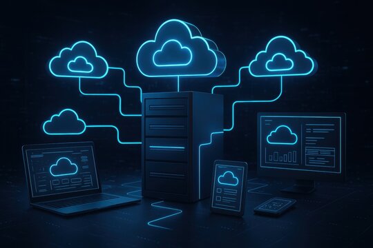 Cloud Network Integration: This image illustrates the seamless connectivity and powerful data management within a modern cloud network.