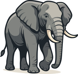 Illustration of a Gray African Elephant