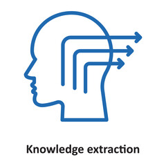 Knowledge extraction Vector Icon which can easily modify or edit