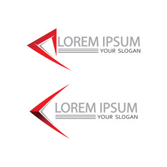 riangle logo concept with sharp edges and strong geometry for branding solution