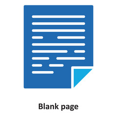 Blank page Vector Icon which can easily modify or edit
