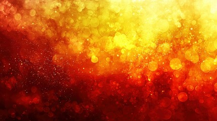 Glowing, fiery bokeh blur, blending reds and yellows