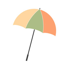 Colorful Umbrella Illustration, Isolated on White Background