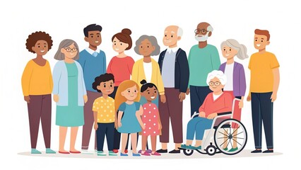 Obraz premium Diverse Multigenerational Group Portrait