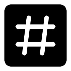 hashtag icon for illustration