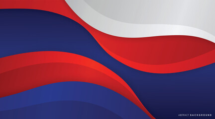 Fototapeta premium Abstract blue, red and silver white color modern background