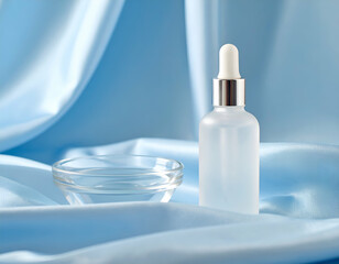 Translucent Skincare Essence Bottle Mockup Elegant Design and Packaging
