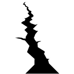 Crack concrete ground, Surface crack, earthquake, damaged ground