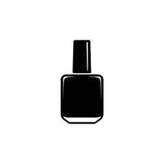 Silhouetted, graphic nail polish bottle