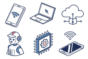 set of business icons