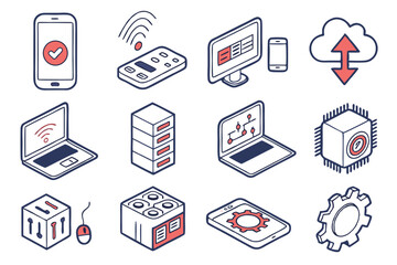 communication icons set