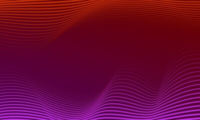 Dynamic Abstract Wave Lines Background - Vibrant Orange, Red, Purple Gradient