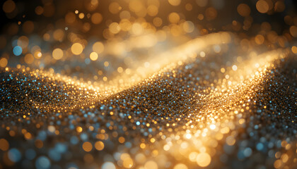 Golden Bokeh Backgrounds with Soft Glow, golden christmas background