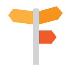 Street Sign Vector Flat Icon Design