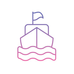 Pirate Ship Icon vector stock illustration