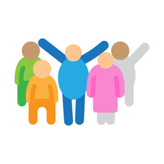 Group of People Vector Flat Icon Design