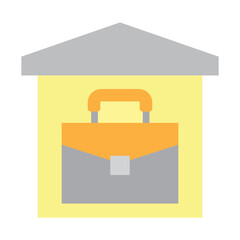 Local Job Center Vector Flat Icon Design