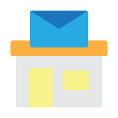 Post Office Vector Flat Icon Design