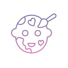 Face Painting Icon vector stock illustration
