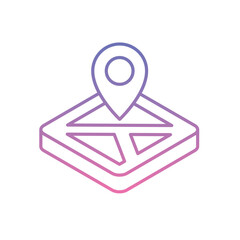 Park Map Icon vector stock illustration