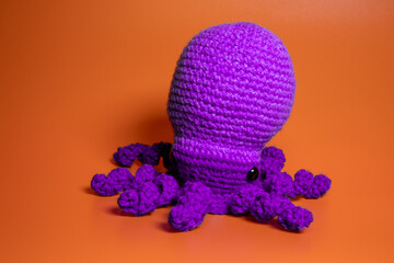 Crochet  stuffed animal squid
