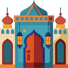 Fototapeta premium Colorful Middle Eastern Palace Vector