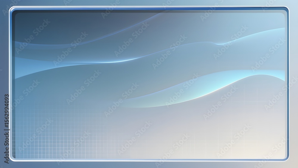 Poster abstract blue wave pattern with grid lines