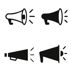 Megaphone icon set,loudspeaker icon. shout symbol. vector Illustration