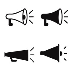 Megaphone icon set,loudspeaker icon. shout symbol. vector Illustration