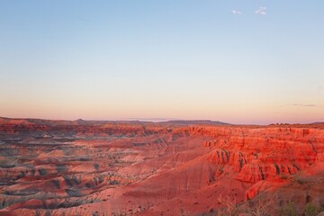 Sunset at the Little Painted Desert, northeast of Winslow, Arizona.