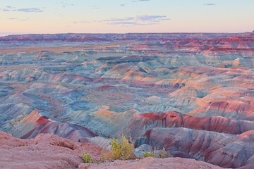 Sunset at the Little Painted Desert, northeast of Winslow, Arizona.