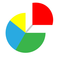 Obraz premium Market Share Pie Vector Glyph Icon Design