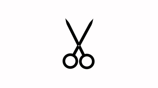 scissors  icon animation illustration 