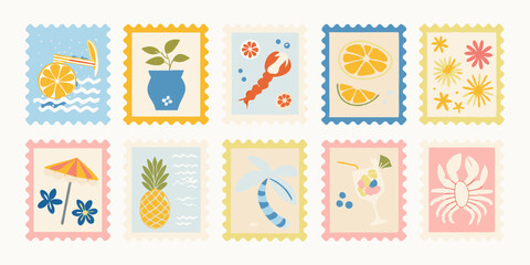 set of stamps