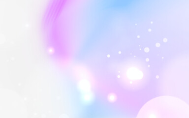 Bokeh reflection on purple blue nebula light and shiny stars, camera lens effect with reflection as a sweet colored light filter, transparent png file