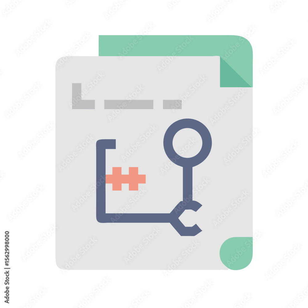 Poster strategic planning documentation with flowchart and organization planning chart