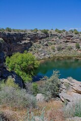 Looking down on Montezuma Well, Rimrock, Arizona.