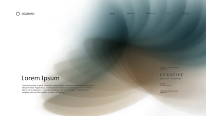 Abstract wave of landing page. fluid gradient website design