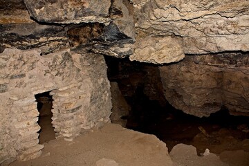 Ancient Native American (Indian) structures at Montezuma Well, Rimrock, Arizona.