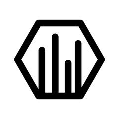 Hexagonal Chart icon thick bold line
